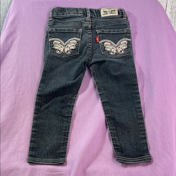Levi's Kids' Denim Jeans with Embroidery Size 2T - Picture 1 of 6